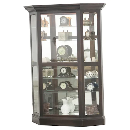 Angled Curio Cabinet